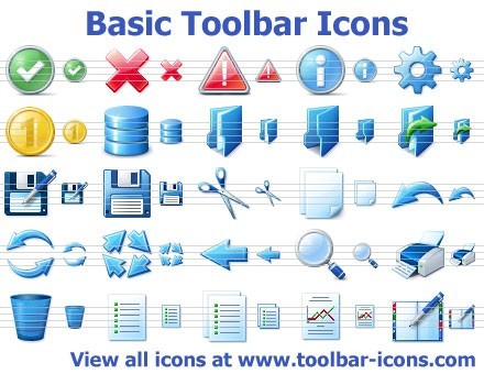 Basic Toolbar Icons 2015.1