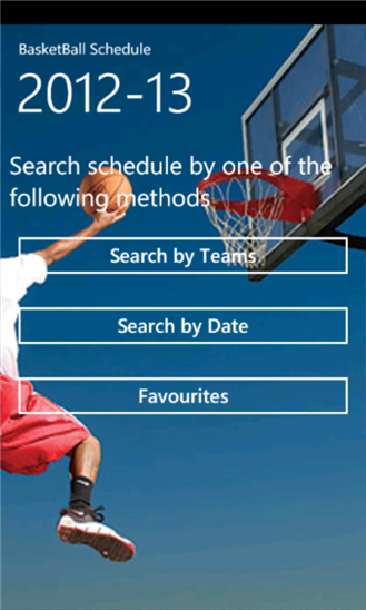 BasketBall Schedule 2012-13 1.0.0.0