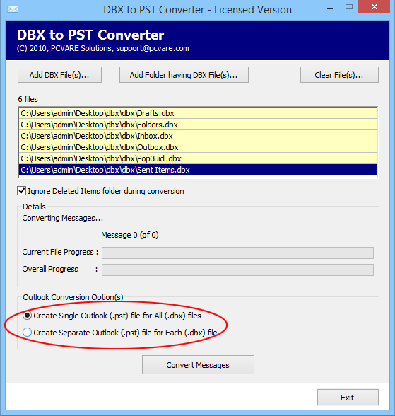 Batch DBX to PST Converter 2.0