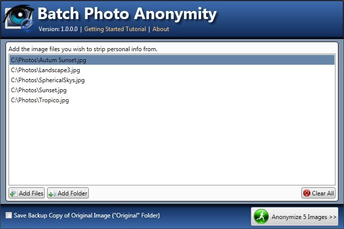 Batch Photo Anonymity 1.0.0.1