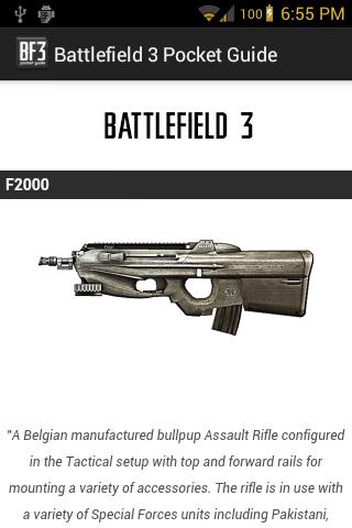 Battlefield 3 Pocket Guide Pro 1.9