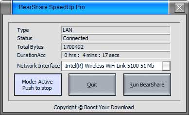 BearShare SpeedUp Pro 6.5.0