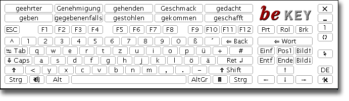 beKey virtual (on-screen) Keyboard 1.0.6