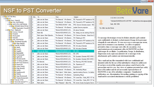 BetaVare NSF to PST Converter 1.0