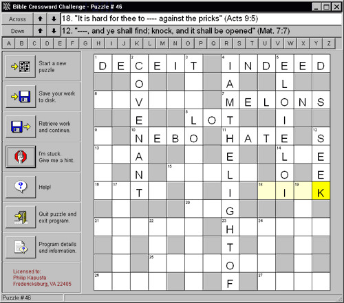 Bible Crossword Challenge 1.00