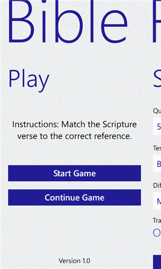 Bible Reference Game 1.0.0.0
