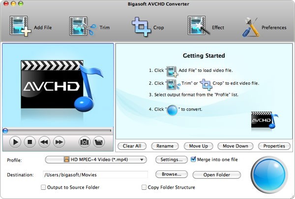 Bigasoft AVCHD Converter for Mac 2.3.12.4030
