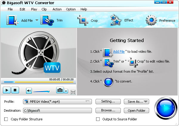 Bigasoft WTV Converter 3.6.13.4455