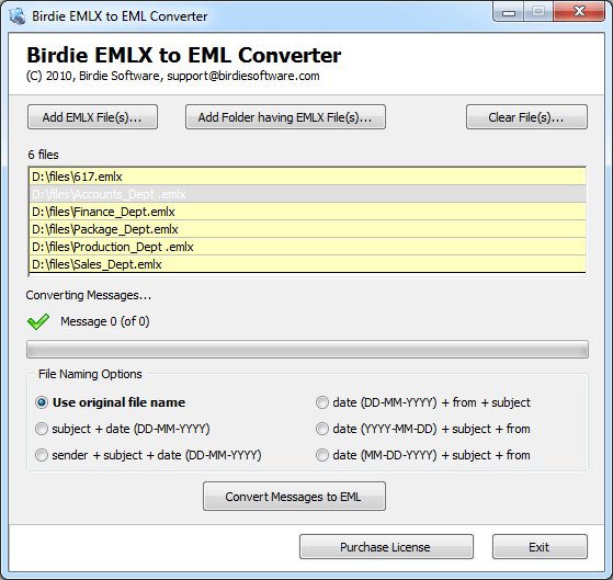 Birdie EMLX to EML Converter 1.3