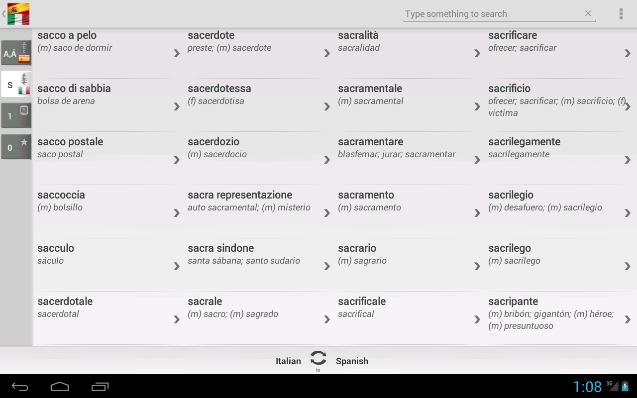 BK Dictionary Spanish Italian 3.0.6