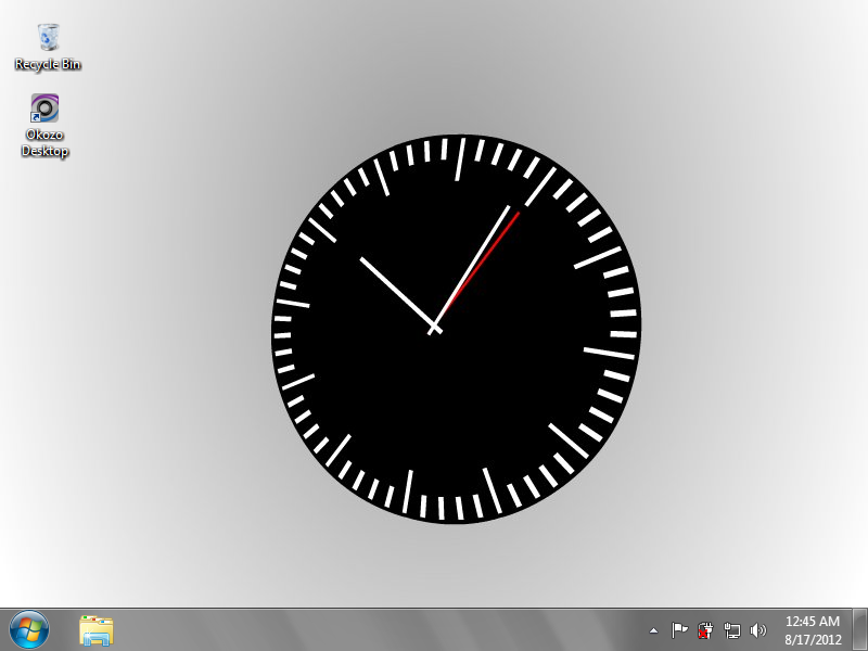 Black Analog Desktop Clock Wallpaper 1.0.0