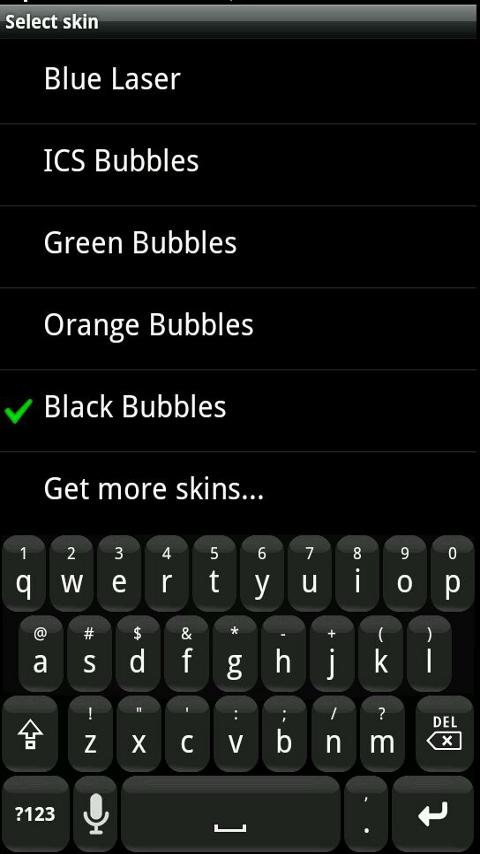 Black Bubble HD Keyboard Skin 1.0