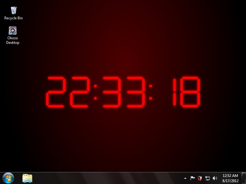 Black Digital Desktop Clock Wallpaper 1.0.0