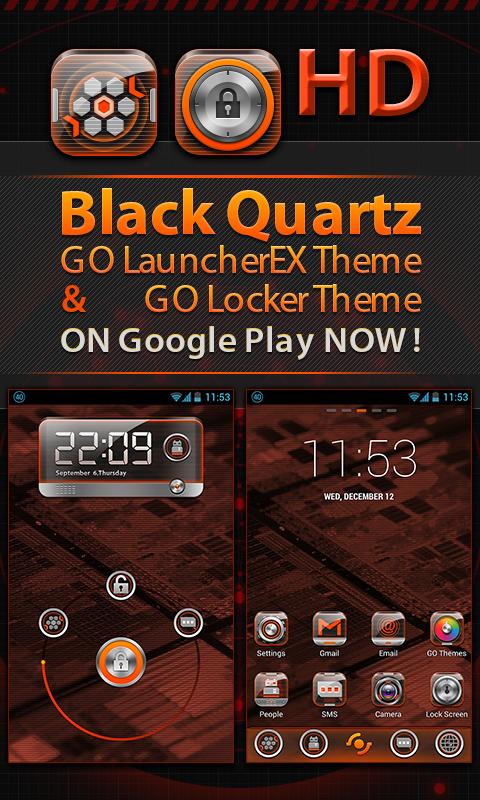 Black Quartz GO Launcher Theme v2.3