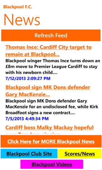 Blackpool Football News 1.0.0.0
