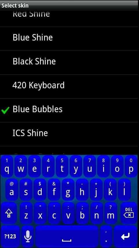 Blue Bubble HD Keyboard Skin 1.0