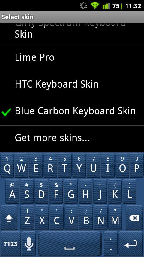 Blue Carbon Keyboard Skin 1.0