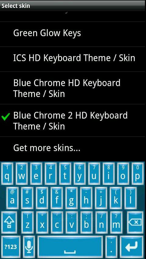 Blue Chrome 2 HD Keyboard Skin 1.0