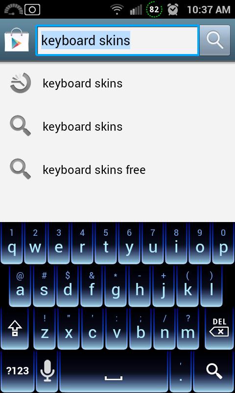 Blue Neon Keyboard Skin 1.0.0.1