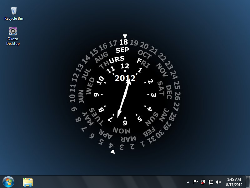 Blue Wheel Desktop Clock 1.0.0