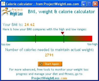 BMI, Weight and Calorie Calculator 2.0