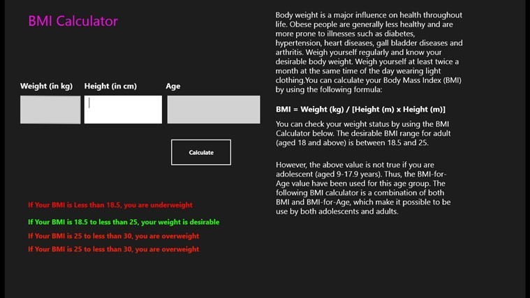 BMI Body Mass 1.0
