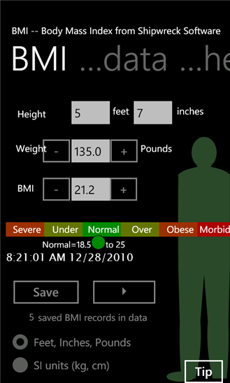 BMI from Shipwreck Software 2.1.0.0