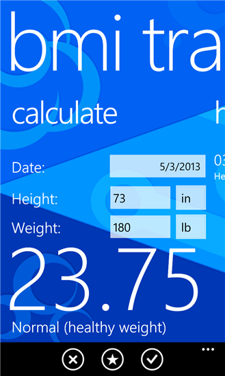 BMI Tracker 1.0.0.0