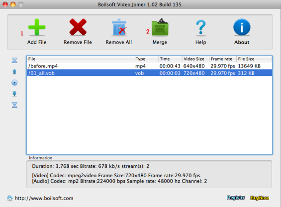 Boilsoft Video Joiner for Mac 1.08.2