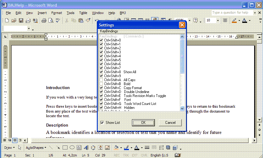 Bookmark Jumper for MS Word 1.0