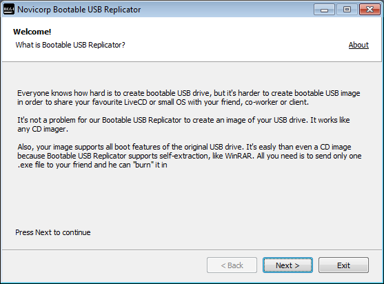 Bootable USB Replicator 0.2.0000