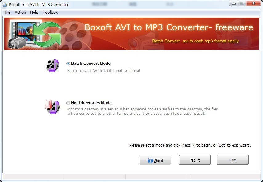 Boxoft AVI to MP3 Converter (freeware) 1.0