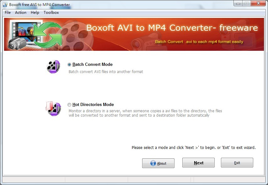 Boxoft AVI to MP4 Converter (freeware) 1.0