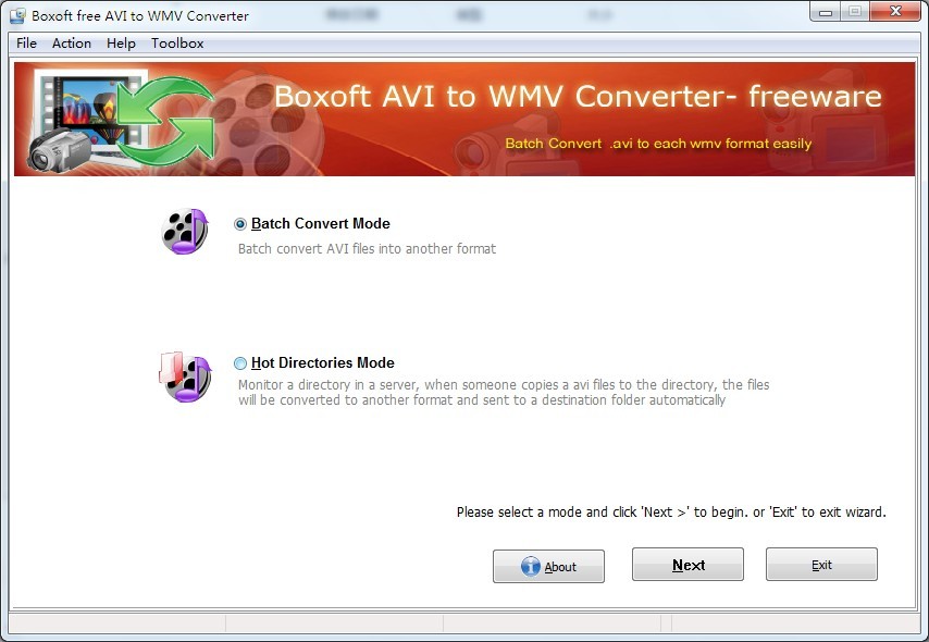Boxoft AVI to WMV Converter (freeware) 1.0