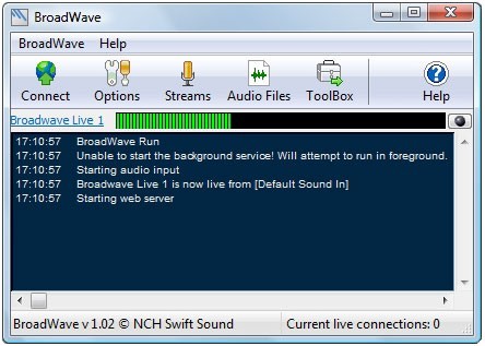 BroadWave Pro Streaming Audio Server 1.27