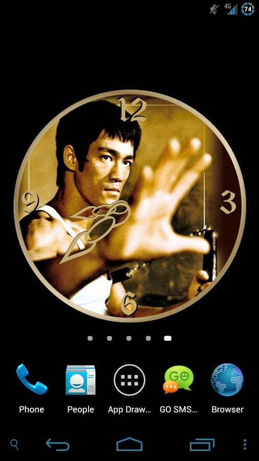 Bruce Lee Clock Live Wallpaper 1.0
