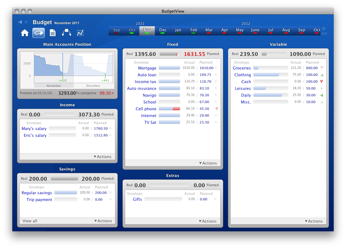 BudgetView for Mac OS X 2.34