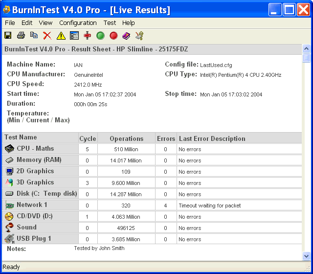 BurnInTest Standard 5.3.1022