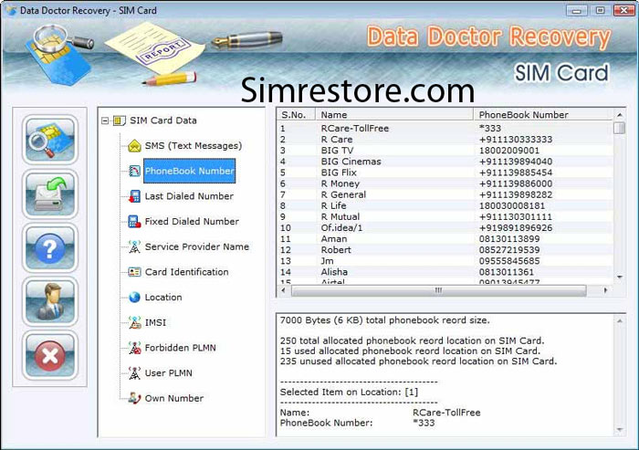Buy Sim Restore Software 5.3.1.2