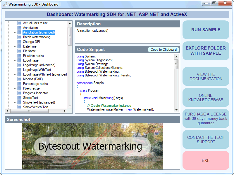 Bytescout Watermarking SDK 3.00.190