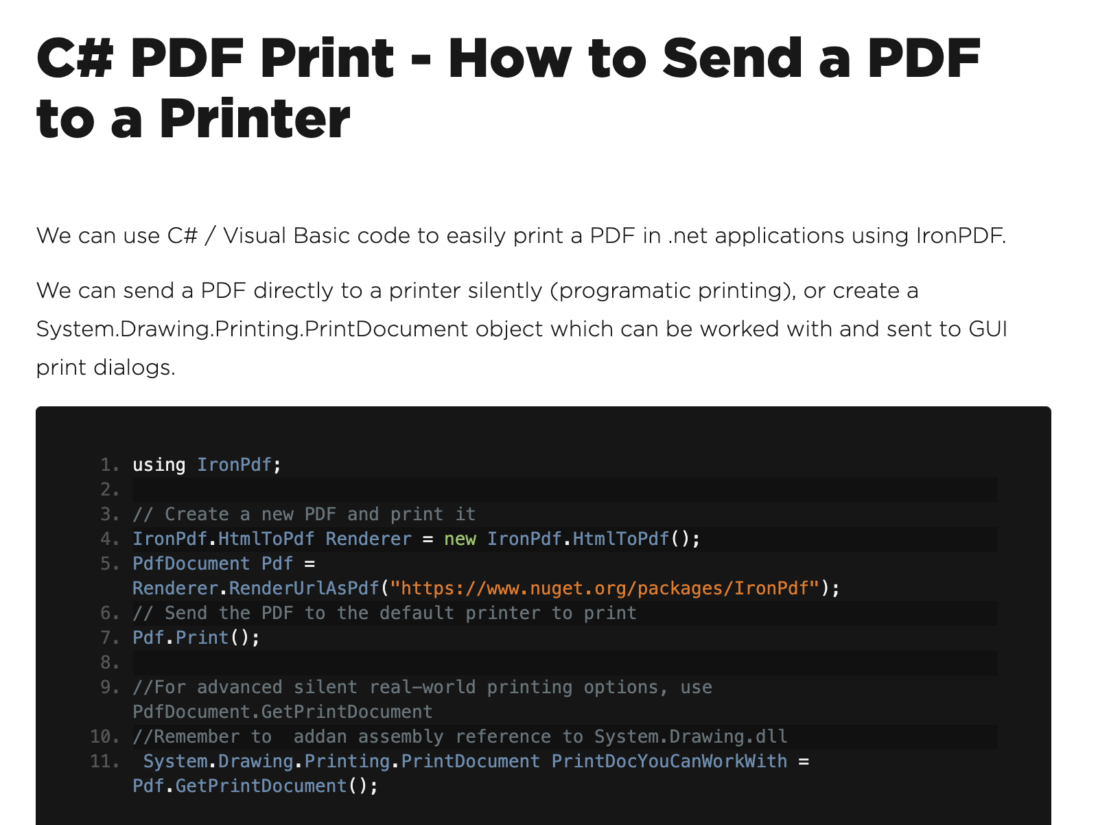C# Print PDF 2023.1.11416