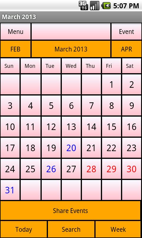 Calendar Me Guatemala 2013 1.0