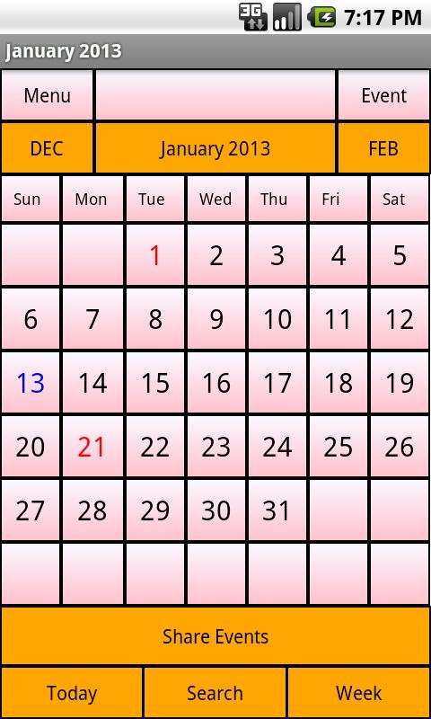 Calendar Me USA 2013 1.0