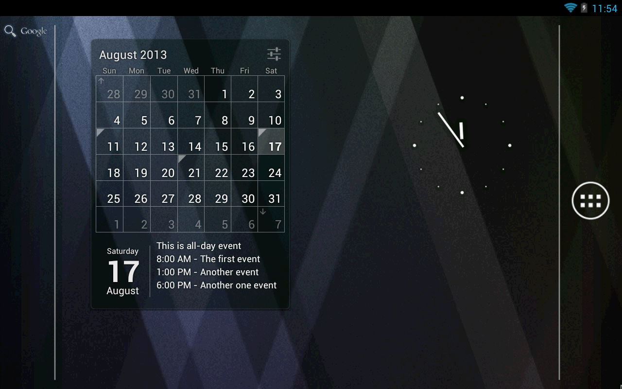 Calendar Widget (key) 1.0