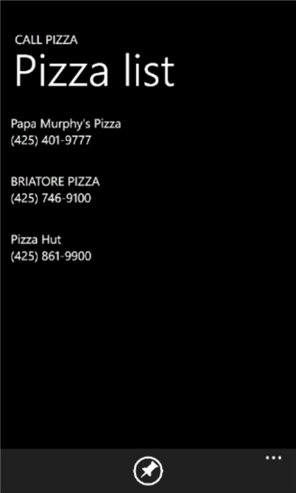 Call Pizza 1.0.0.0