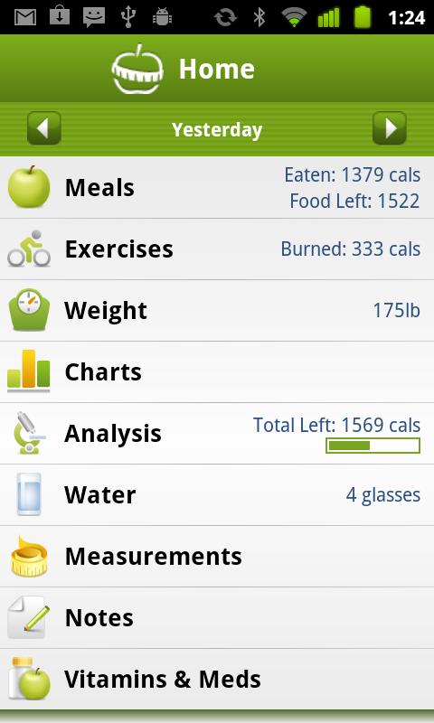 Calorie Counter PRO MyNetDiary 1.3