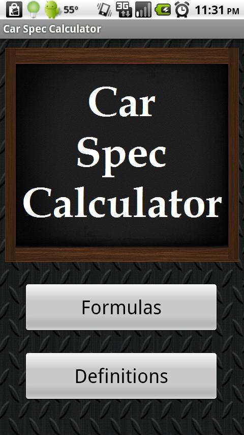 Car Spec Calculator 1.2