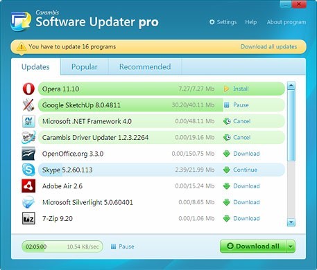 Carambis Software Updater Pro 2.2.0.3097