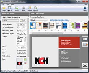 CardWorks Business Card Software 1.06