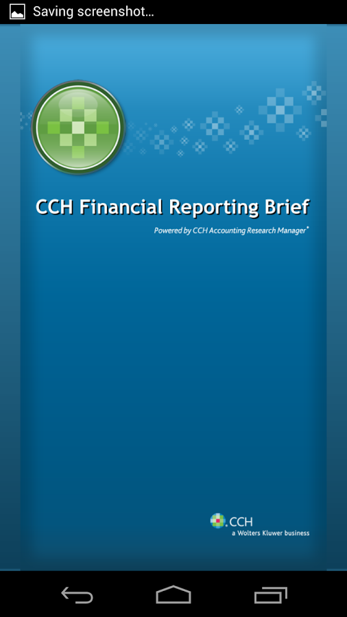 CCH Financial Reporting Brief 1.0